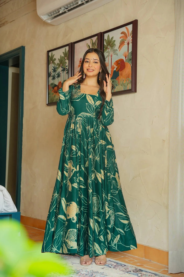 Digital Print Full Flare Anarkali Gown Collection Clothsvilla