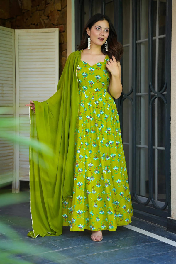 Digital Print Full Flare Anarkali Gown Collection Clothsvilla
