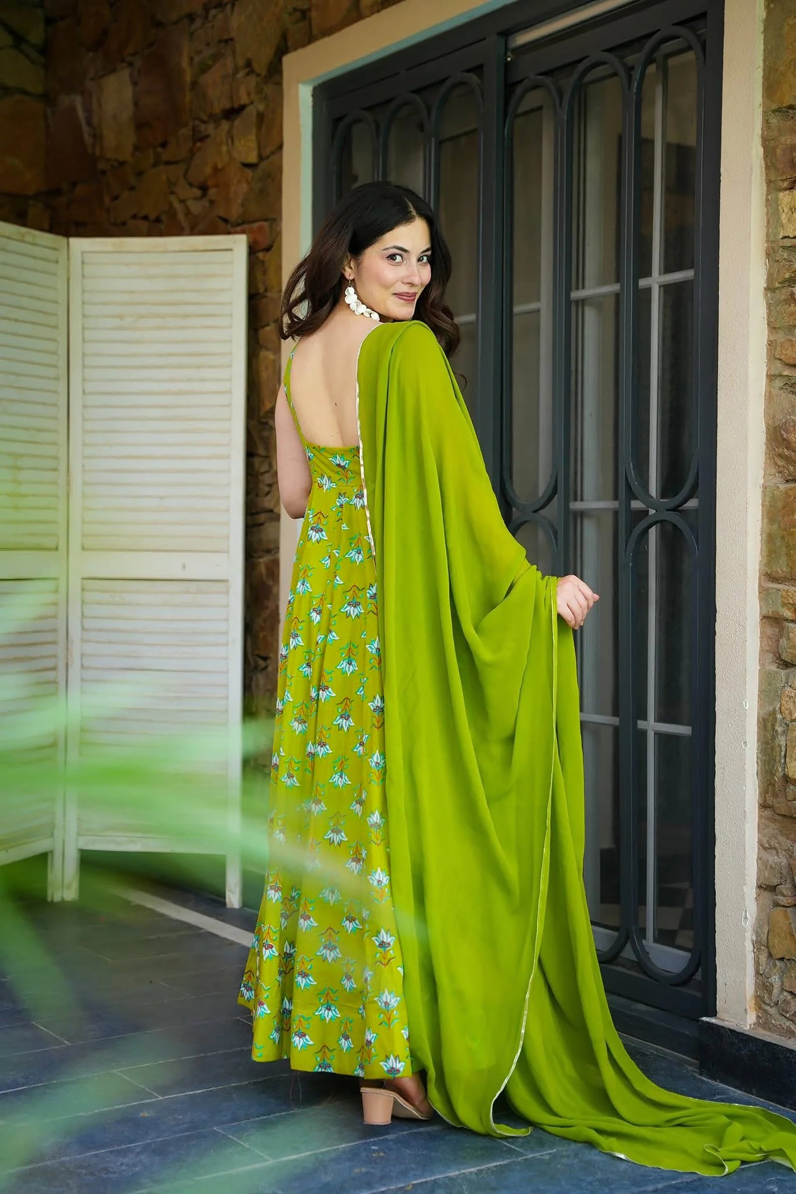 Digital Print Full Flare Anarkali Gown Collection Clothsvilla
