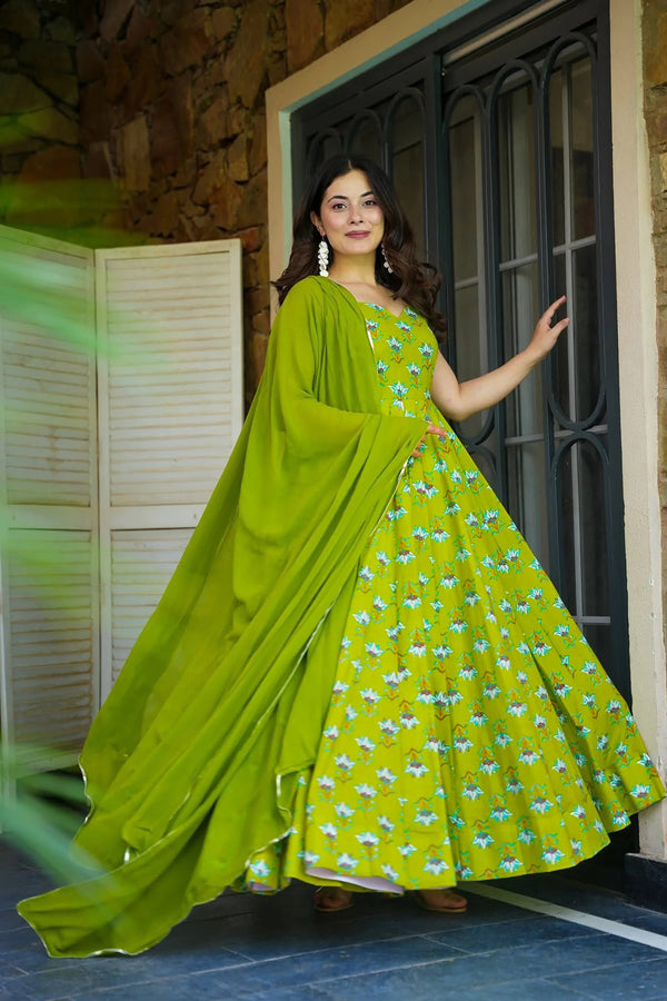 Digital Print Full Flare Anarkali Gown Collection Clothsvilla