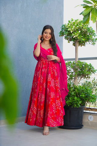 Digital Print Full Flare Anarkali Gown Collection Clothsvilla