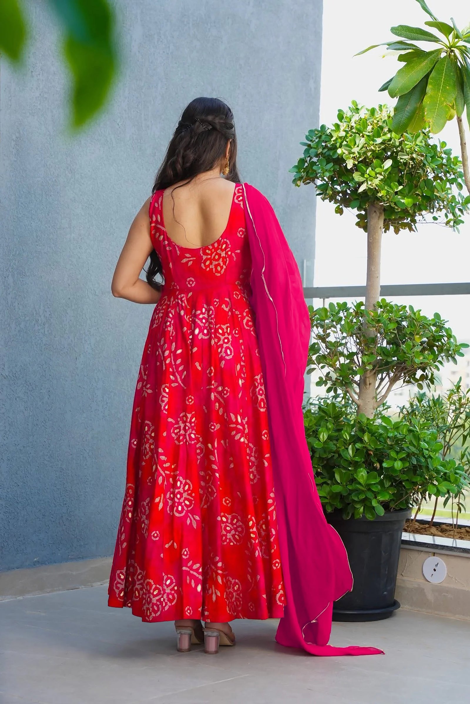 Digital Print Full Flare Anarkali Gown Collection Clothsvilla
