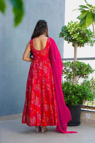Digital Print Full Flare Anarkali Gown Collection Clothsvilla