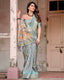 Sky Blue Tussar Silk Saree with Intricate Zari Border and Artistic Pallu Design DIGITAL PRINT