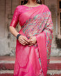 Load image into Gallery viewer, Elegant Pink Banarasi Silk Saree with Paisley Design, Zari Weaving, and Tassels BANARASI PRINTED