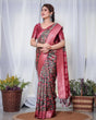 Load image into Gallery viewer, Elegant Banarasi Silk Saree in Deep Green with Floral Zari and Tassels BANARASI PRINTED