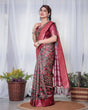 Load image into Gallery viewer, Elegant Banarasi Silk Saree in Deep Green with Floral Zari and Tassels BANARASI PRINTED