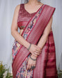 Load image into Gallery viewer, Luxurious Maroon Banarasi Silk Saree with Paisley Print and Tassels BANARASI PRINTED