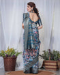 Load image into Gallery viewer, Enchanting Blue Banarasi Silk Saree with Multicolor Floral Weaves and Luxurious Zari Pallu with Tassels BANARASI PRINTED