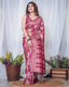 Graceful Maroon Floral Banarasi Silk Saree with Tassels BANARASI PRINTED
