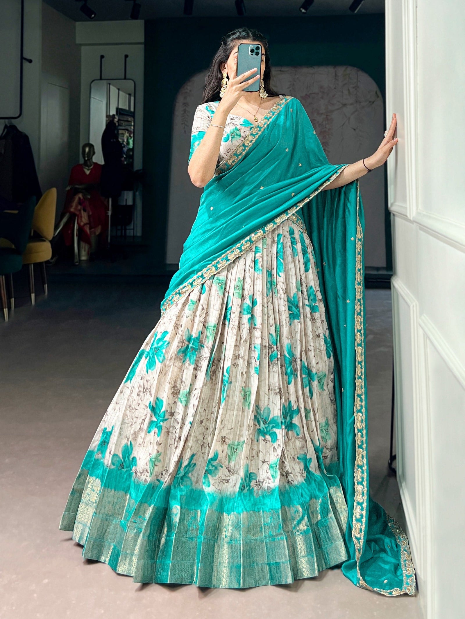 Dola Chex Floral Printed Lehenga Choli ClothsVilla
