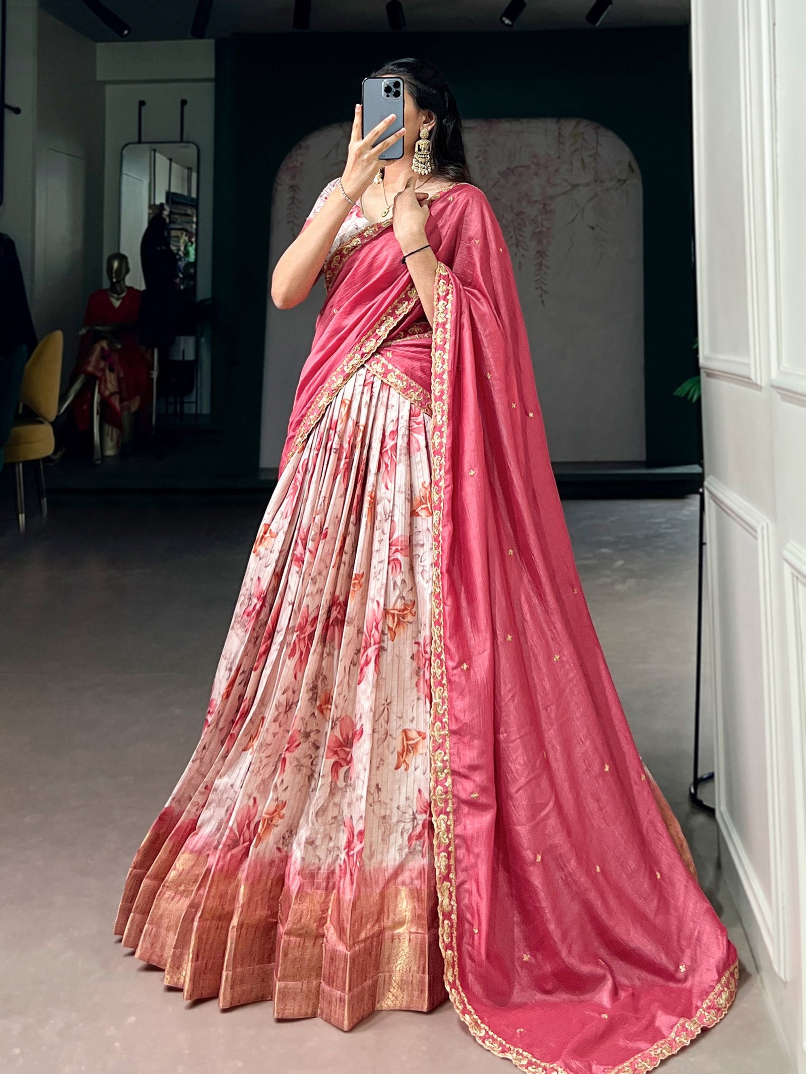 Dola Chex Floral Printed Lehenga Choli ClothsVilla