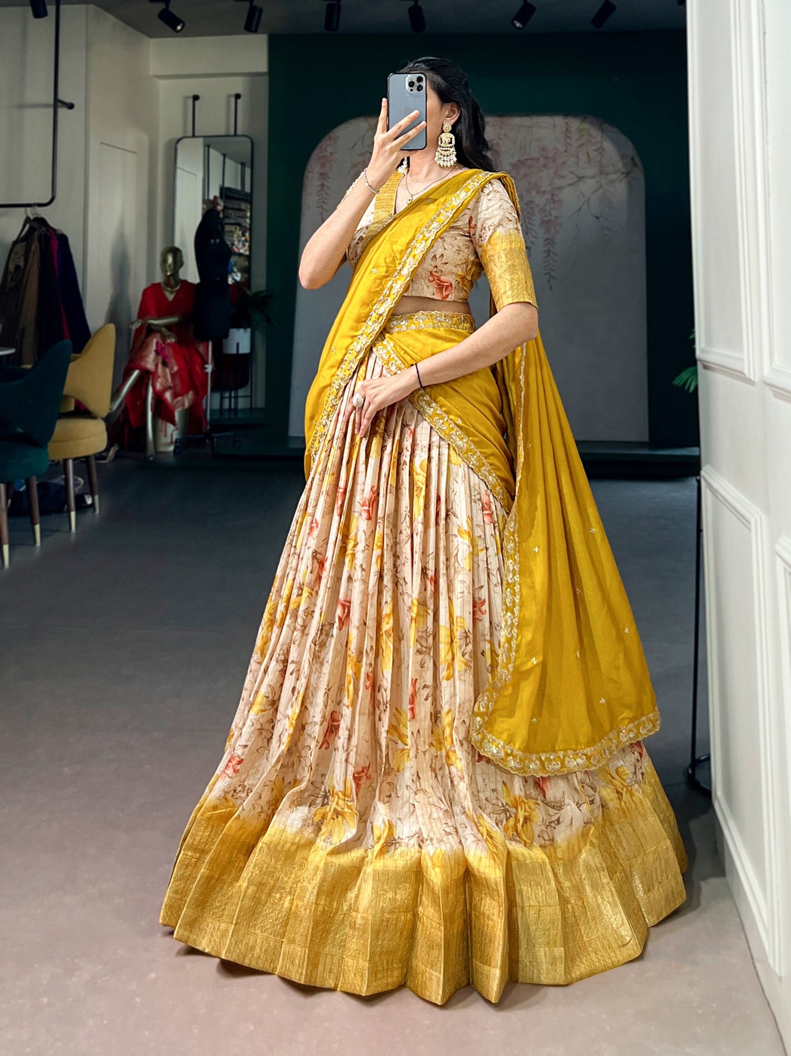 Dola Chex Floral Printed Lehenga Choli ClothsVilla