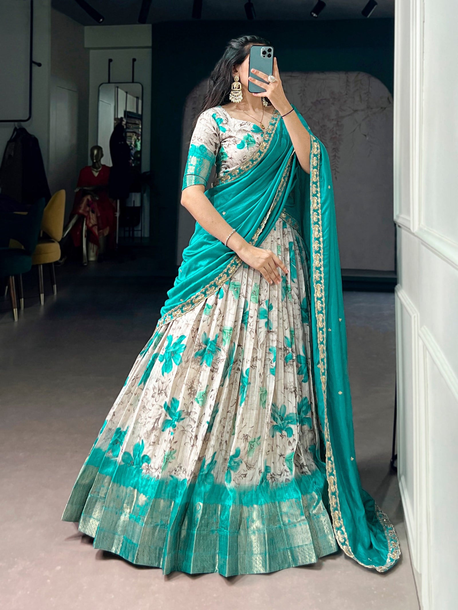 Dola Chex Floral Printed Lehenga Choli ClothsVilla