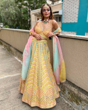 Load image into Gallery viewer, Dola Silk Lehenga Choli Set with Exquisite Sequined Embroidery ClothsVilla