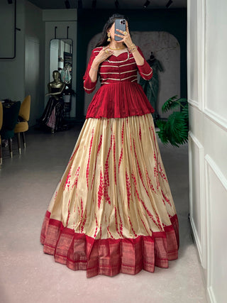 Dola Silk Shibori Print Lehenga Set ClothsVilla