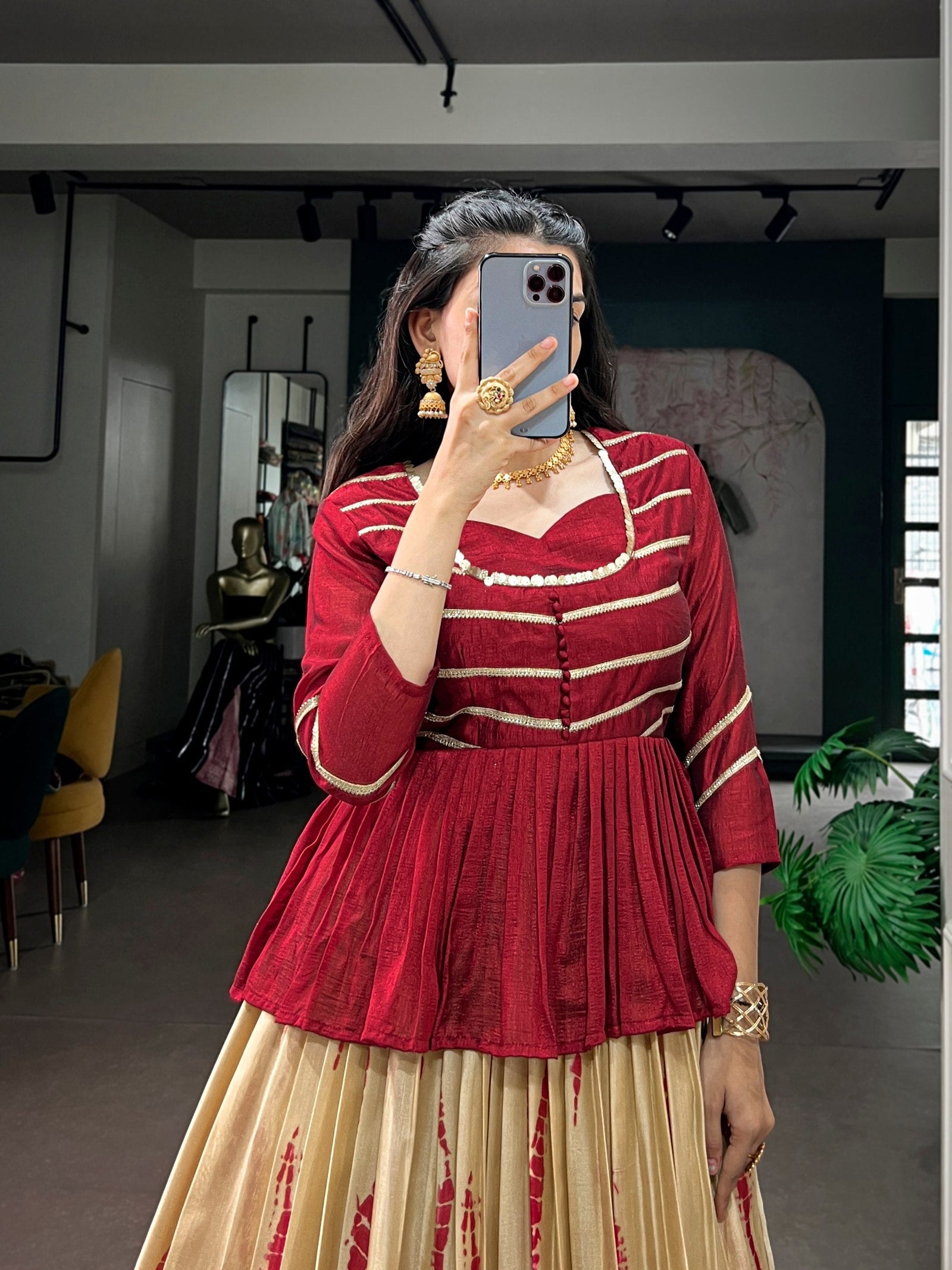 Dola Silk Shibori Print Lehenga Set ClothsVilla