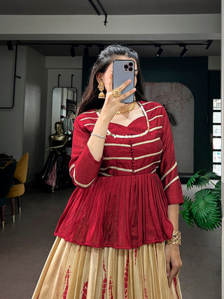 Dola Silk Shibori Print Lehenga Set ClothsVilla
