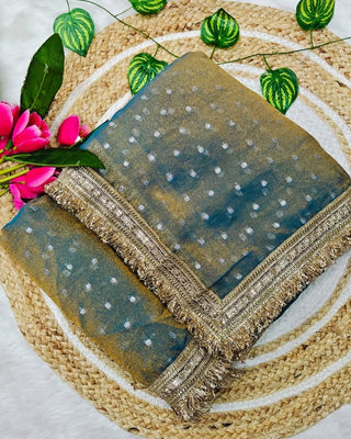 Dual Shade Elegant Silk Butti Saree ClothsVilla