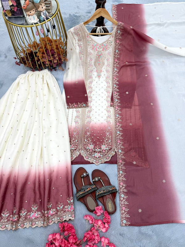 Dual Tone Designer Plazzo Set ClothsVilla