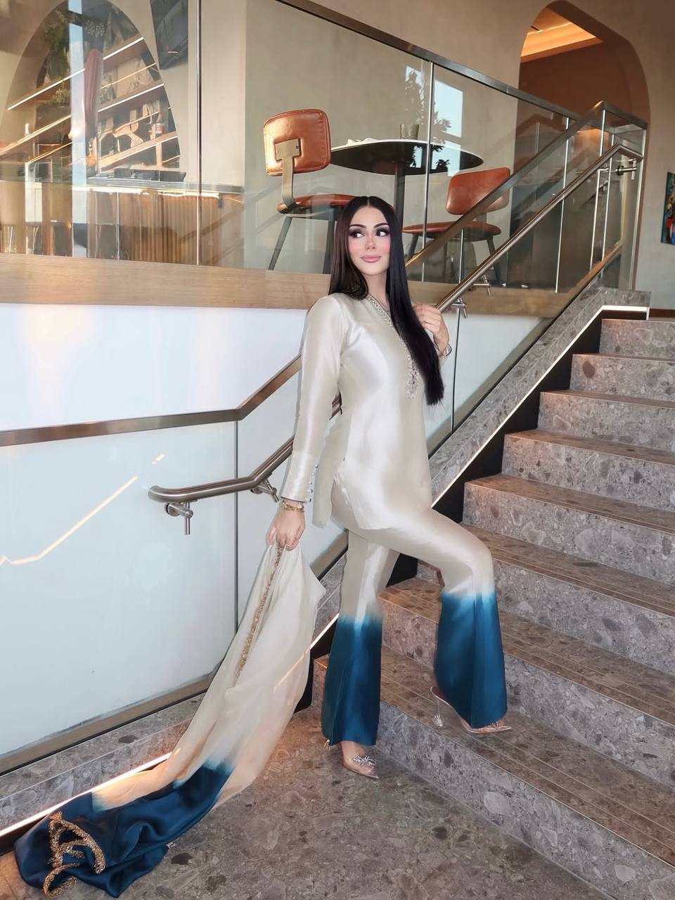 Dual Tone Palazzo & Dupatta ClothsVilla