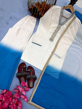 Dual Tone Palazzo & Dupatta ClothsVilla