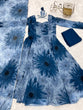 Load image into Gallery viewer, Dusty Blue Elegant Prussian Blue Anarkali Set – Lightweight Chiffon with Dupatta &amp; Pant