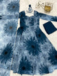 Load image into Gallery viewer, Dusty Blue Elegant Prussian Blue Anarkali Set – Lightweight Chiffon with Dupatta &amp; Pant