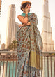 Load image into Gallery viewer, Dusty Blue Exquisite Blended Tissue Silk Saree with Blouse Piece ClothsVilla