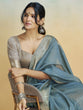 Load image into Gallery viewer, Dusty Blue Graceful Woven Handloom Pure Cotton Saree with Chanderi Cotton Clothsvilla