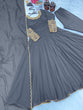 Load image into Gallery viewer, Dusty Blue Premium Designer Party Wear Anarkali Gown, Dupatta &amp; Bottom Set Clothsvilla
