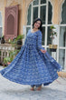 Load image into Gallery viewer, Dusty Blue Premium Readymade Kurti with Pant &amp; Dupatta Set – Elegant &amp; Comfortable! Clothsvilla