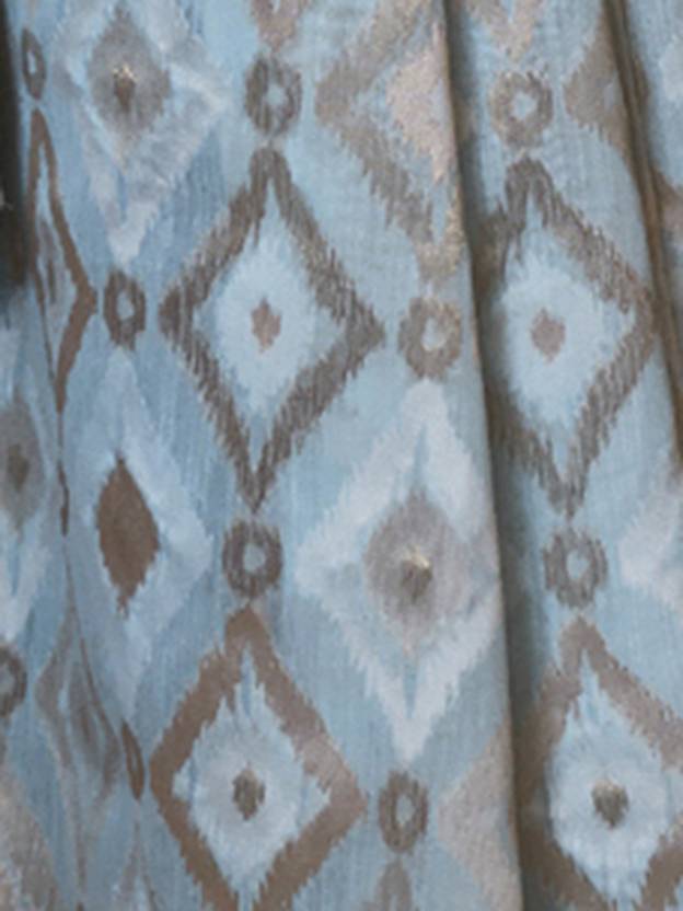 Dusty Blue Traditional Linen Banarasi Saree with Unstitched Blouse Piece ClothsVilla