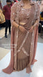 Load image into Gallery viewer, Dusty Brown Ready-to-Wear Lehenga Saree – Effortless Elegance ClothsVilla