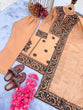 Load image into Gallery viewer, Dusty Orange Premium Designer Party Wear Top, Bottom &amp; Dupatta Set Clothsvilla