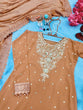 Load image into Gallery viewer, Dusty Orange Premium Designer Party Wear Top, Bottom &amp; Dupatta Set Clothsvilla