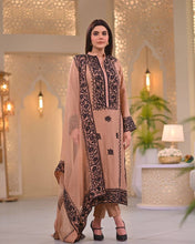 Load image into Gallery viewer, Dusty Orange Premium Designer Party Wear Top, Bottom &amp; Dupatta Set Clothsvilla