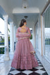 Load image into Gallery viewer, Dusty Pink Elegant Butterfly Net Lehenga with Intricate Embroidery