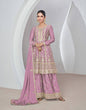 Load image into Gallery viewer, Dusty Pink Graceful Chinon Embroidered Suit Set with Dupatta ClothsVilla
