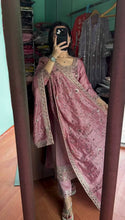 Load image into Gallery viewer, Dusty Pink Premium Designer Readymade Suit Set Heavy Chinon Silk Clothsvilla