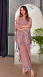 Load image into Gallery viewer, Dusty Pink Pure Natural Crepe Embroidered Farshi Plazzo Set with Organza Silk Dupatta – Full Stitched ClothsVilla