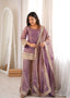 Dusty Pink Trendy Silk Palazzo Set ClothsVilla