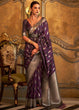 Load image into Gallery viewer, Dusty Purple Classic Banarasi Silk Blend Saree – Perfect for Weddings &amp; Festive Occasions ClothsVilla