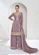 Load image into Gallery viewer, Dusty Purple Elegant Embroidered Chinon Plazo Suit Set – Full Stitched ClothsVilla