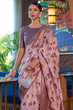 Load image into Gallery viewer, Dusty Purple Graceful &amp; Gold-Toned Banarasi Silk Blend Saree with Zari Woven Border ClothsVilla