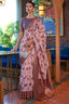 Dusty Purple Graceful & Gold-Toned Banarasi Silk Blend Saree with Zari Woven Border ClothsVilla