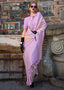 Dusty Purple Radiant Elegance Blended Silk Designer Saree ClothsVilla