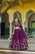Load image into Gallery viewer, Eggplant Silk Festive Lehenga Choli ClothsVilla