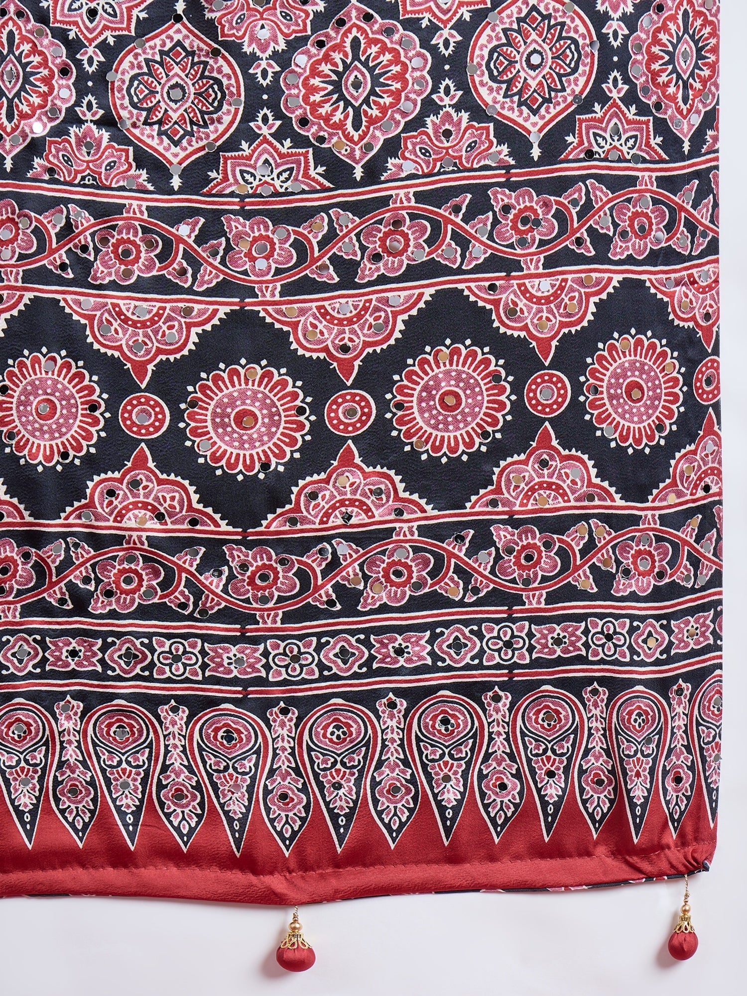 Elakshi Mirror Work Semi Modal Saree for Wedding & Party Wear ClothsVilla