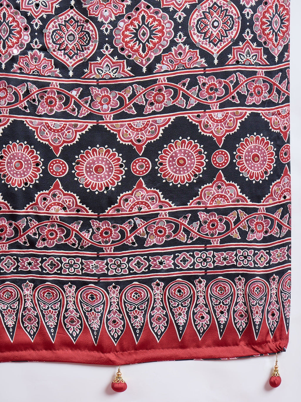 Elakshi Mirror Work Semi Modal Saree for Wedding & Party Wear ClothsVilla